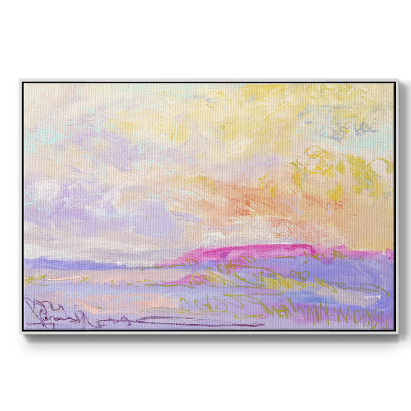 Déesse encadrée sur toile, H 25 po x l 37 po x P 2 po, Toile encadrée flottée blanche