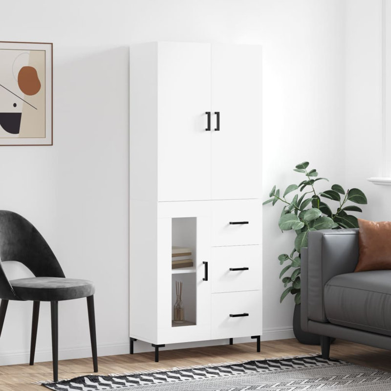 Michae 3 Door Manufactured Wood Wardrobe, White