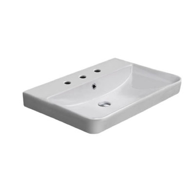 CeraStyle By Nameeks Noura 18.8'' Ceramic Rectangular Bathroom Sink with Overflow