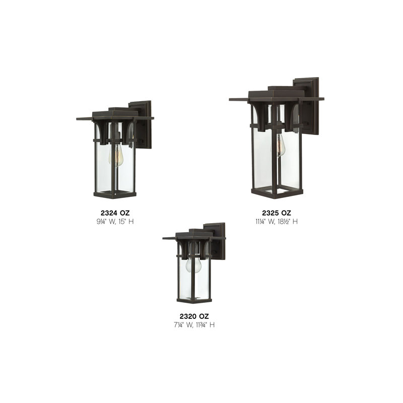 Kajale 1-Light Outdoor Wall Lantern, 15" H x 9.25" W x 10.3" D