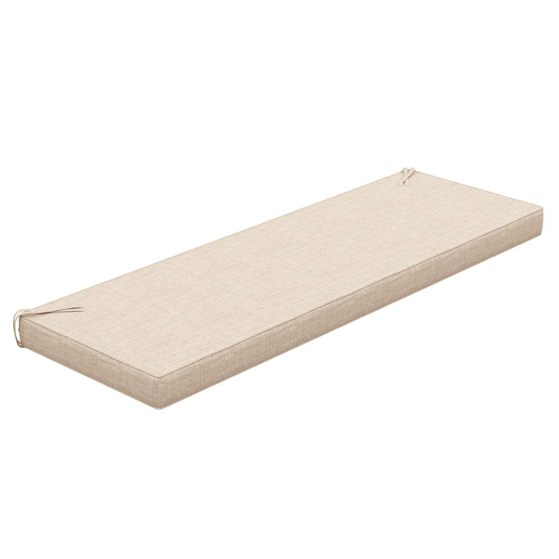 Sunbrella® Outdoor Bench Seat Cushion, 56" W x 19" D, Canvas Flax