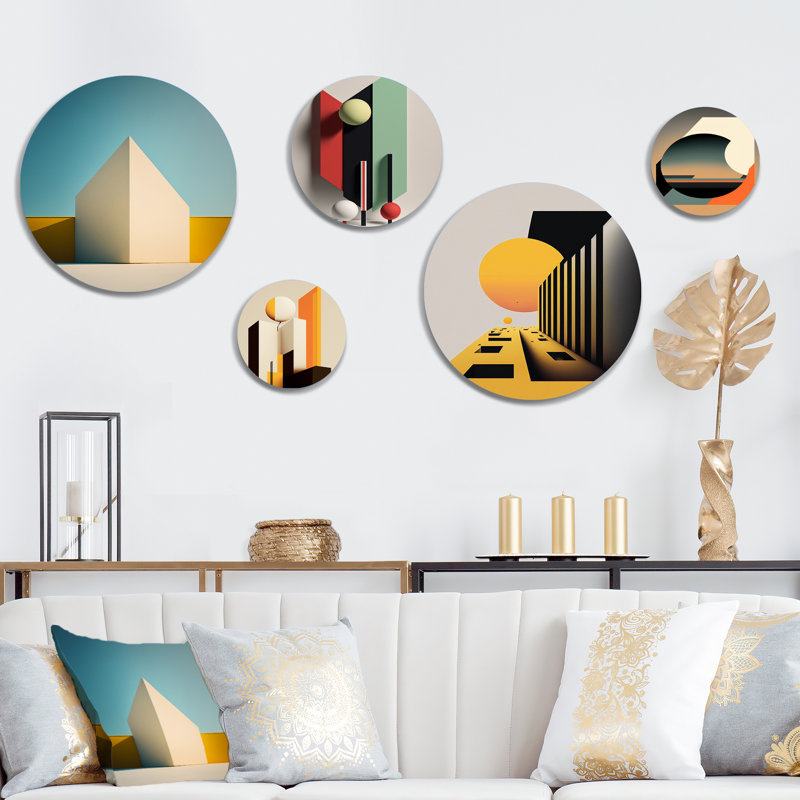 Ensemble de 5 décorations murales Reality Of Essential Shapes IV