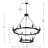 12-Light Oversize 40" 2-tier Wagon Wheel Chandelier