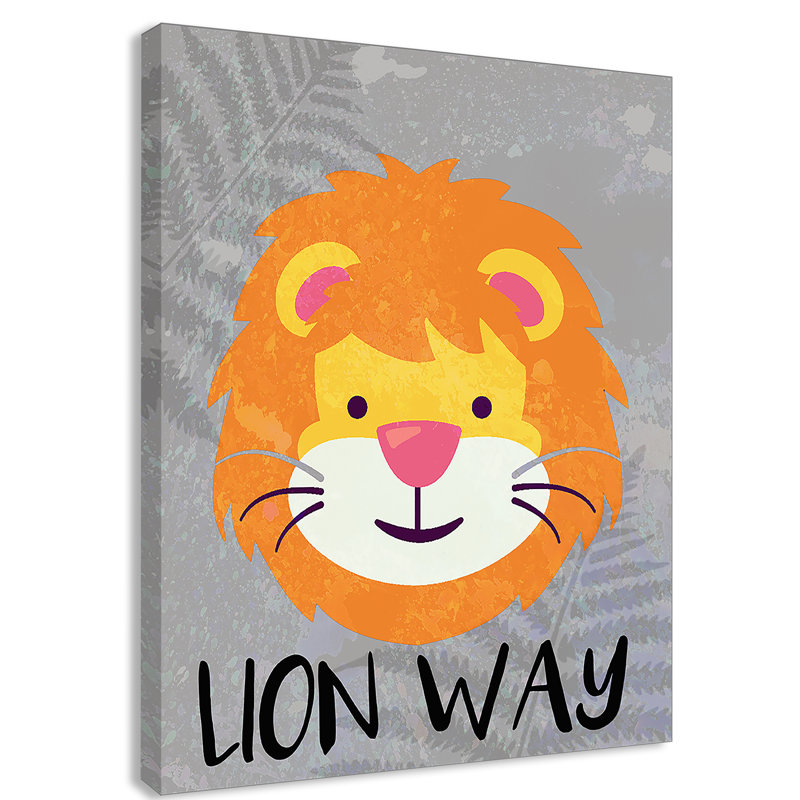 Lion Way Paper Print, 14" H x 11" W x 1.5" D, Canvas
