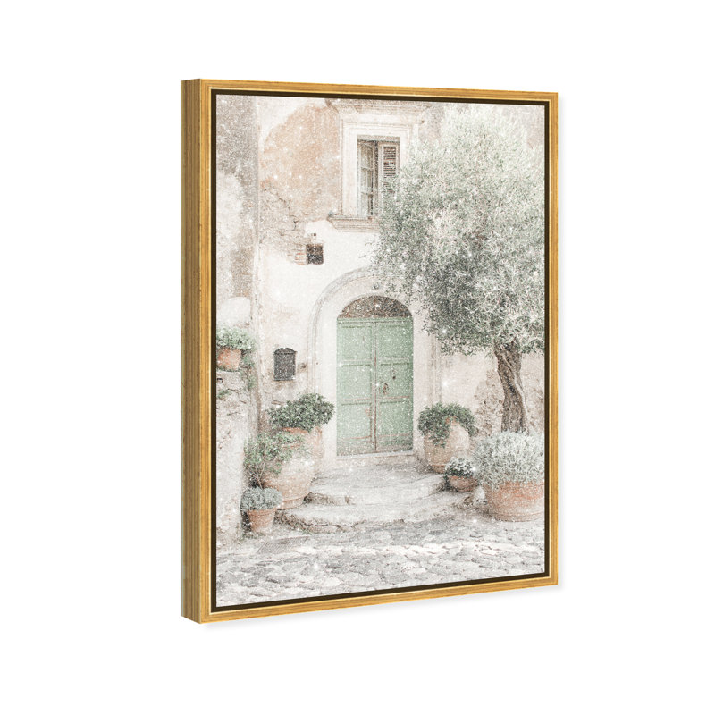Mint Door I Canvas Architecture Print by Oliver Gal, Black Frame, 10 x 15, 17"H x 25"W, White Floater Frame