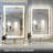 Wall Mirror LED Bathroom Mirror Wall Mounted Rectangle Vanity Mirror,White-1255068003