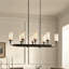 Lustre linéaire 8 lumières Vetivene 48,4 pouces avec verre opale étain classique-70048057