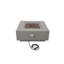 Brooklyn 40" Natural Gas Travertine Fire Pit Table with Burner Lid & Wind Guard-110869115