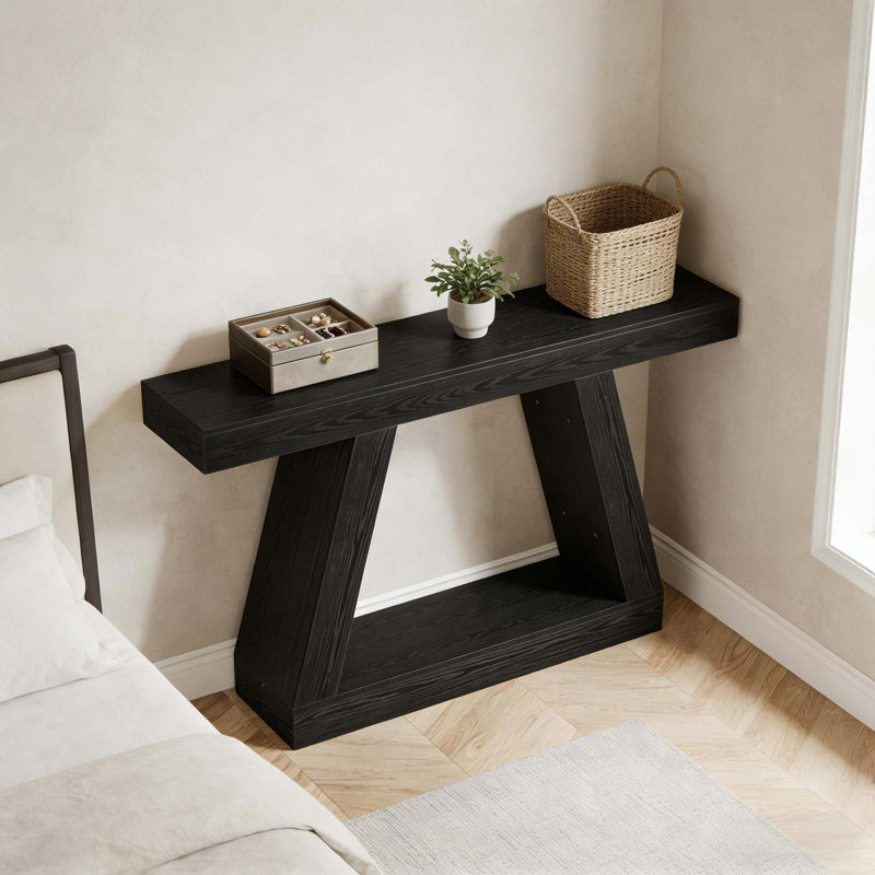 Console rustique avec rangement et conception polyvalente, Naturel