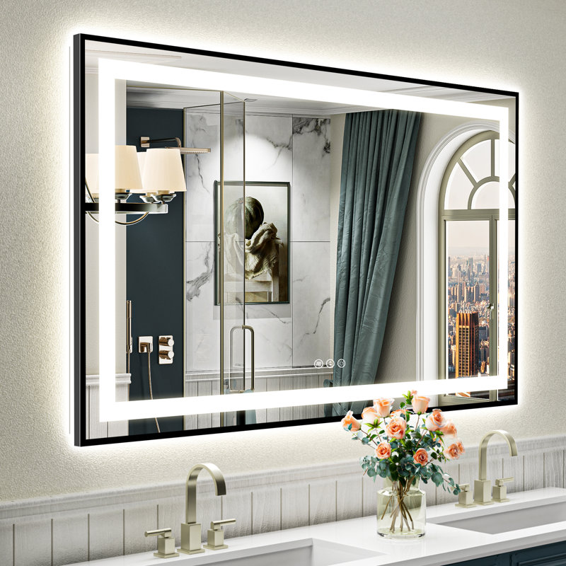 Miroir de salle de bain Matte, Rectangulaire, 60 po x 36 po