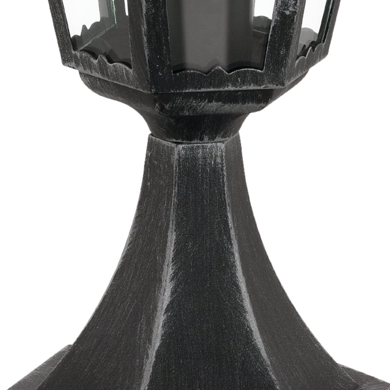 Deonte Pier Mount Light, Black / Patina Silver