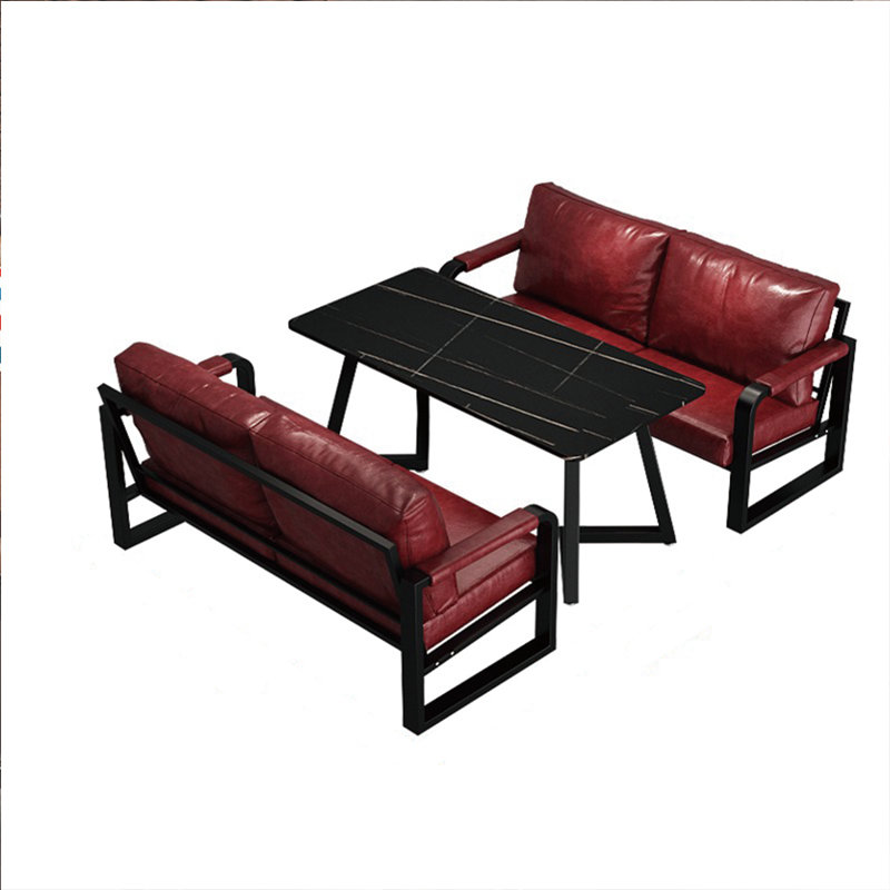 Ensemble de salle à manger Masaichi, H 29,6 po x L 23,7 po x l 47,3 po, Rouge riche, Rouge riche