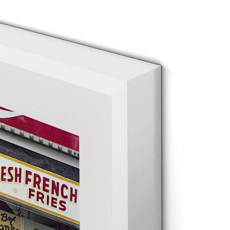 Coney Island Snacks Framed Photographic Print, W 40" x H 30", White Maple
