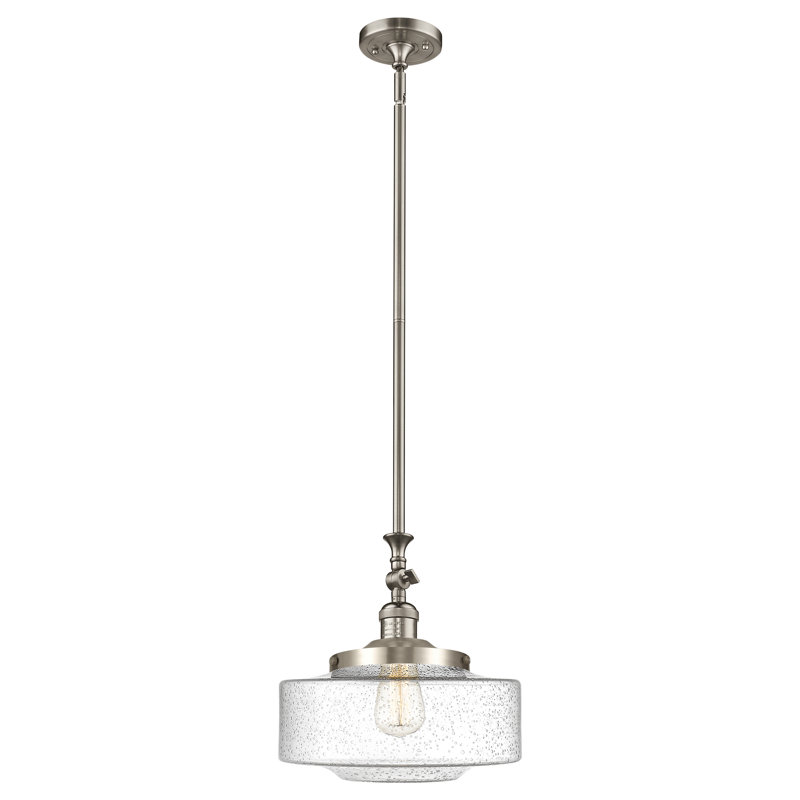 Mini-luminaire suspendu inclinable 12 lumières Franklin Restoration - Lainee - ampoule DEL - finition chrome - abat-jour blanc