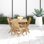 Marina 7 Piece Outdoor Patio Teak Outdoor Dining Set