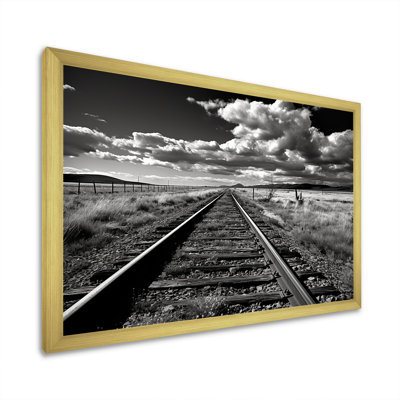 Photo de train noir et blanc - décoration murale train