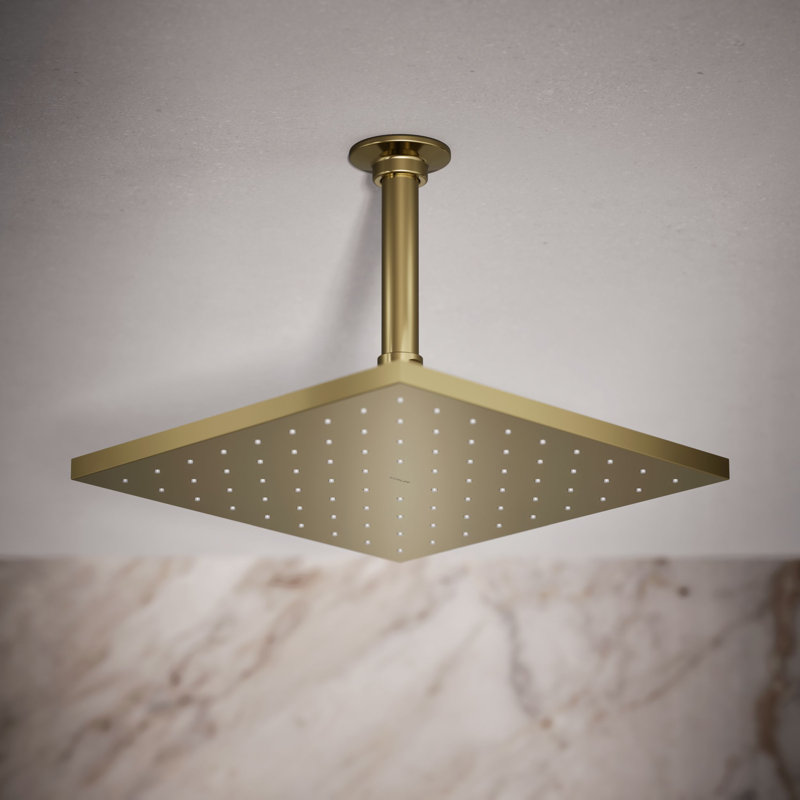 Contemporary Square 10 In. Single-Function Rainhead 2.5 Gpm, Gold