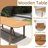 W86.3" Extendable Acacia Wood Patio Outdoor Dining Table