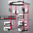 Power Squat Rack Cage, 2000lbs Weight Cable Machine With Lat Pulldown For Home Gym