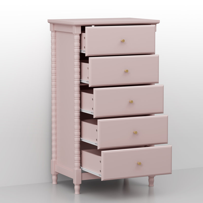 5 Commode colonne romaine H 42,52 "Drwaer, Rose