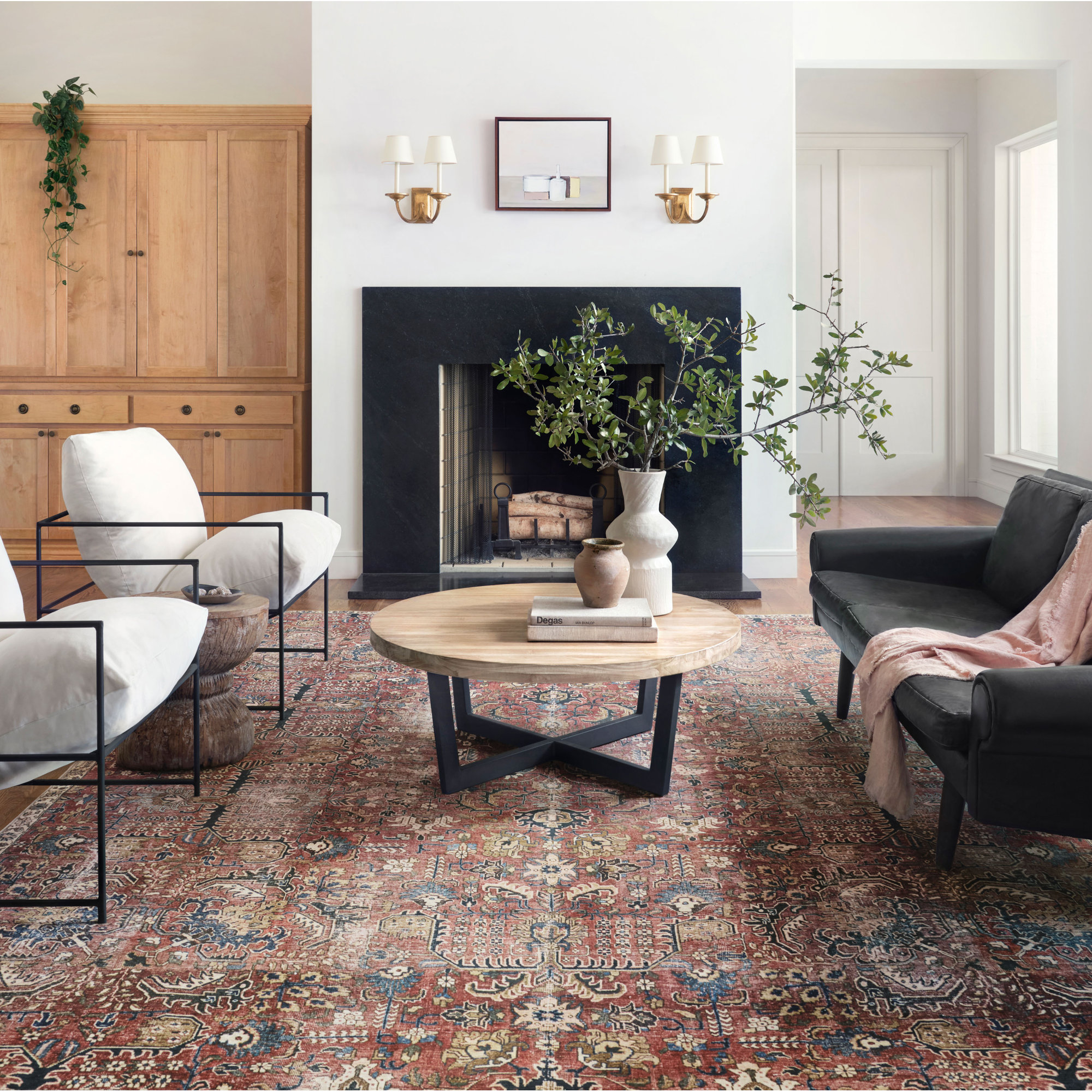 Chris Loves Julia x Loloi Jules Oriental Merlot Rug, Rectangle 9'6" x 14'