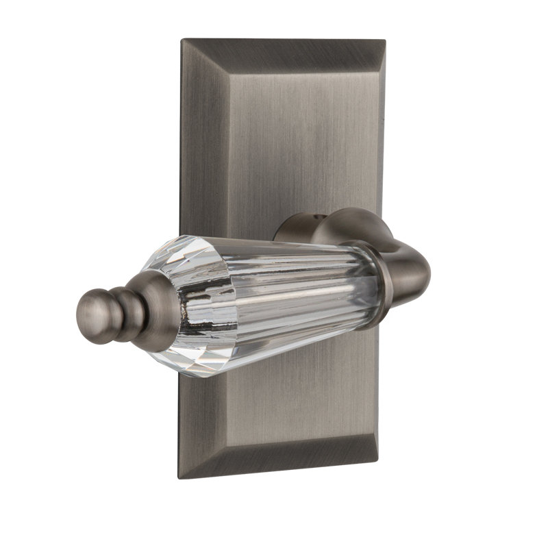 Studio Plate Double Dummy with Parlour Lever, Antique Pewter
