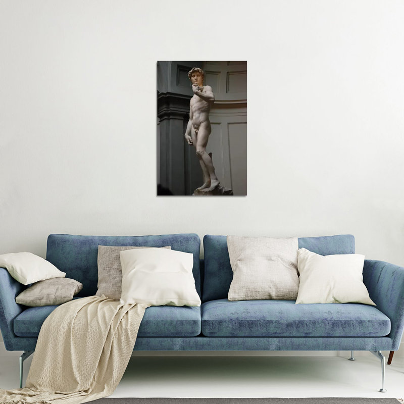David par Michelangelo - photographie sans cadre, H 32 po x l 24 po x P 0,25 po