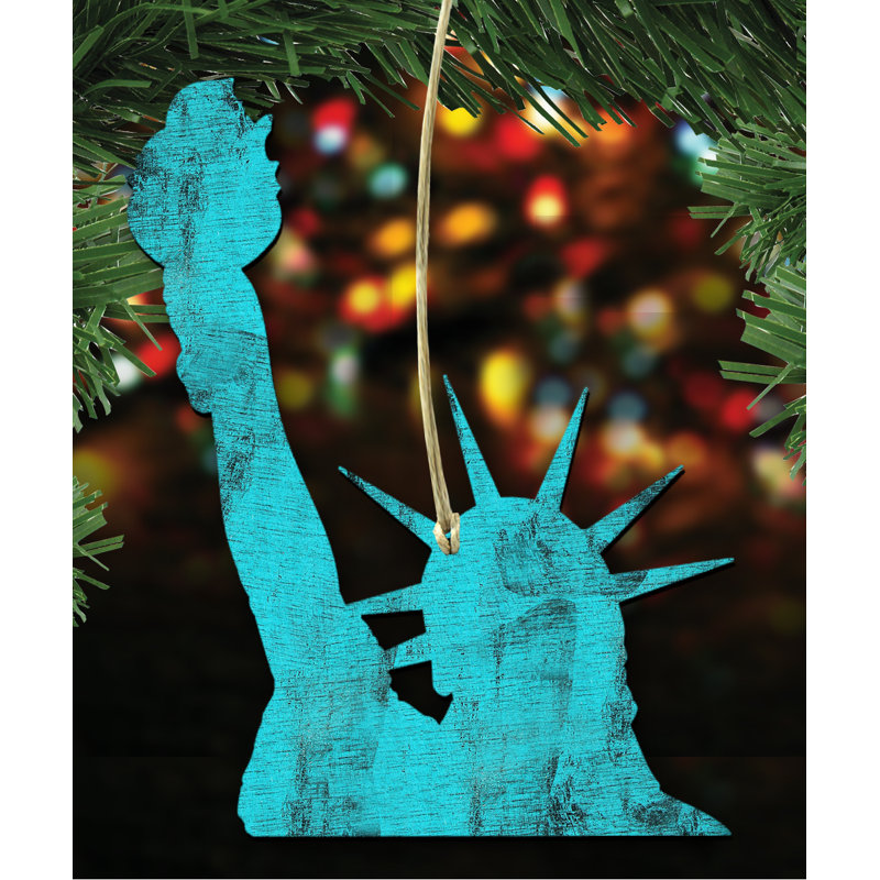 Aimants en bois rustique en forme de lady liberty, Aimant