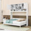 Grand lit escamotable en bois avec rangement