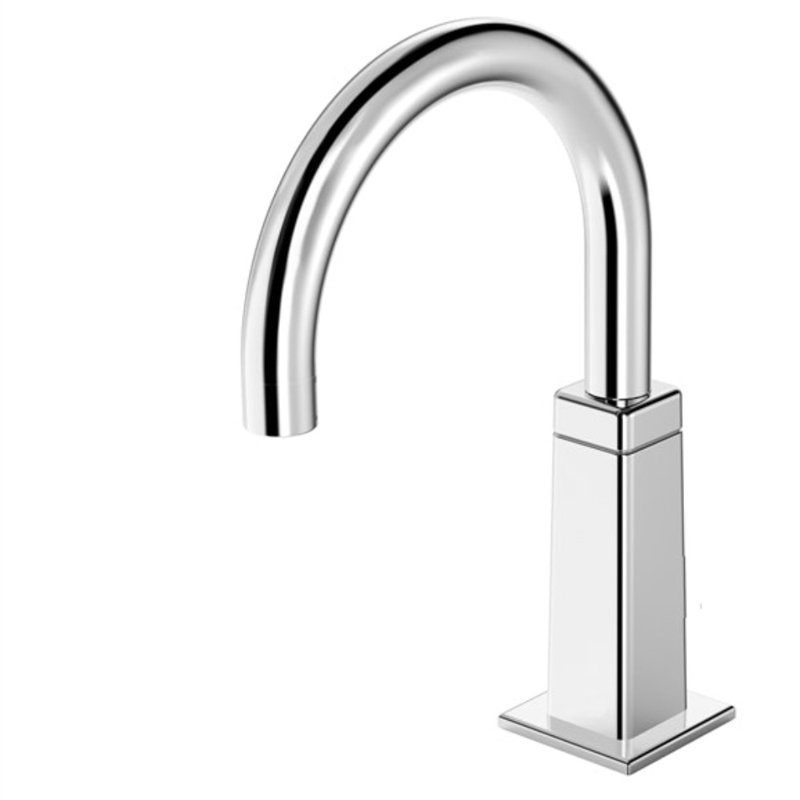 Robinet à capteur de mouvement mural automatique en chrome brossé - sans contact, hygiénique et économiseur d'eau