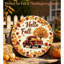 Panneau de porte en bois « Bonjour l'automne » – Décoration rustique avec citrouille et citrouille – Décoration pour porte d'entrée, style ferme et Thanksgiving