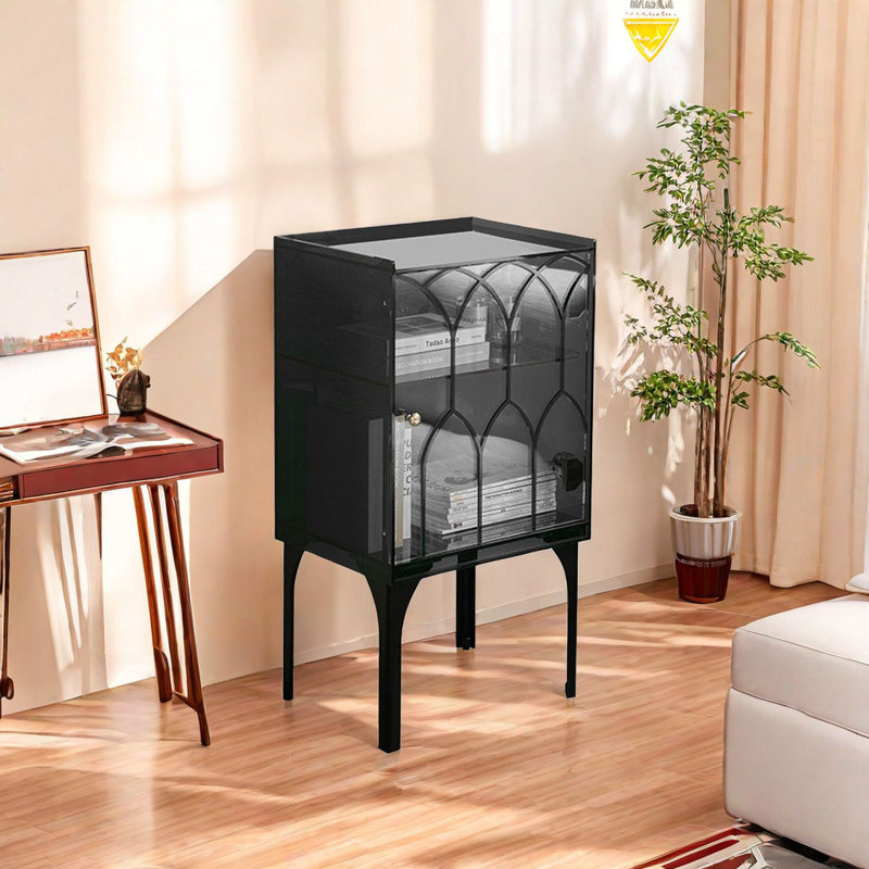 Armoire d'appoint Retro Light Luxury, Noir