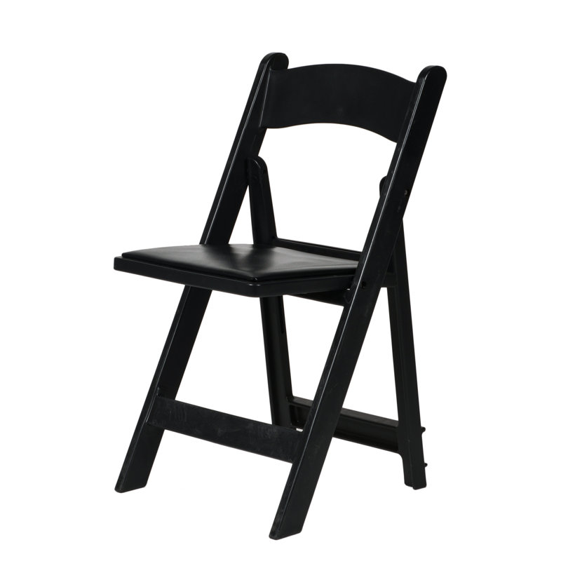 Chaise pliante en résine, Noir