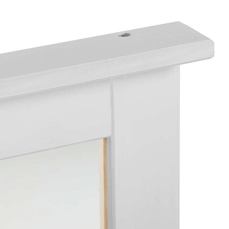 vidaXL Mirror Rectangular with Mirror VIGO Solid pine wood Bathroom Indoor, White