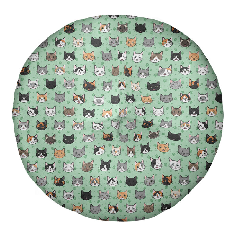 Coussin de sol pour chat Katelyn Elizabeth, 30 po x 30 po, Vert
