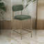 Chaise de bar Iffa, dossier ouvert, fer noir, cognac-111177524-111178829