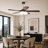 52" 5-Blade Modern Ceiling Fan with Dimmable LED Light, 3CCT, Two Downrods, and Remote Control