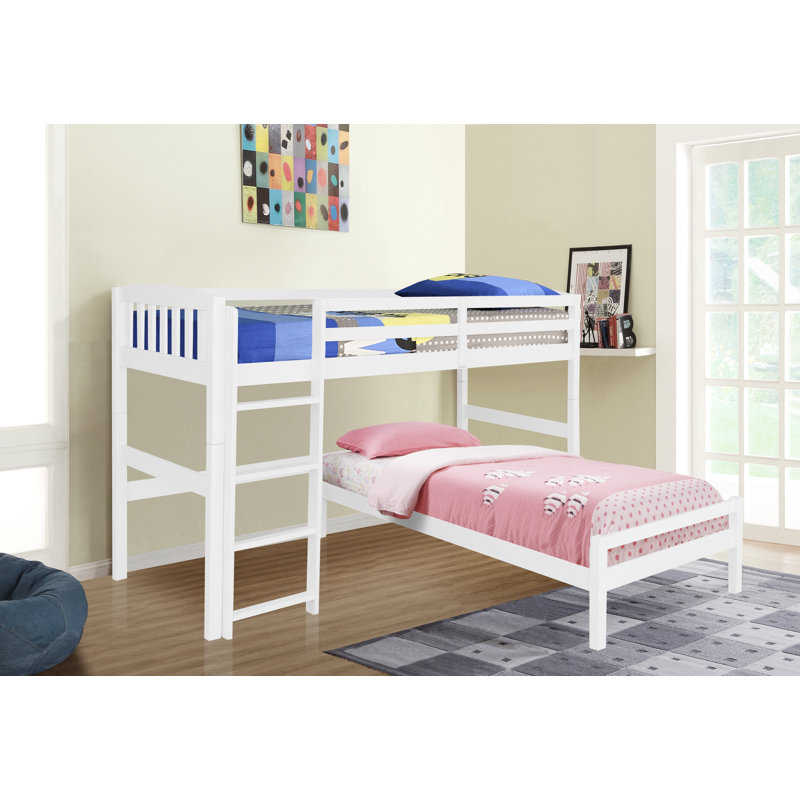 Kavalier Bunk Bed with Built-in Ladder Included, White