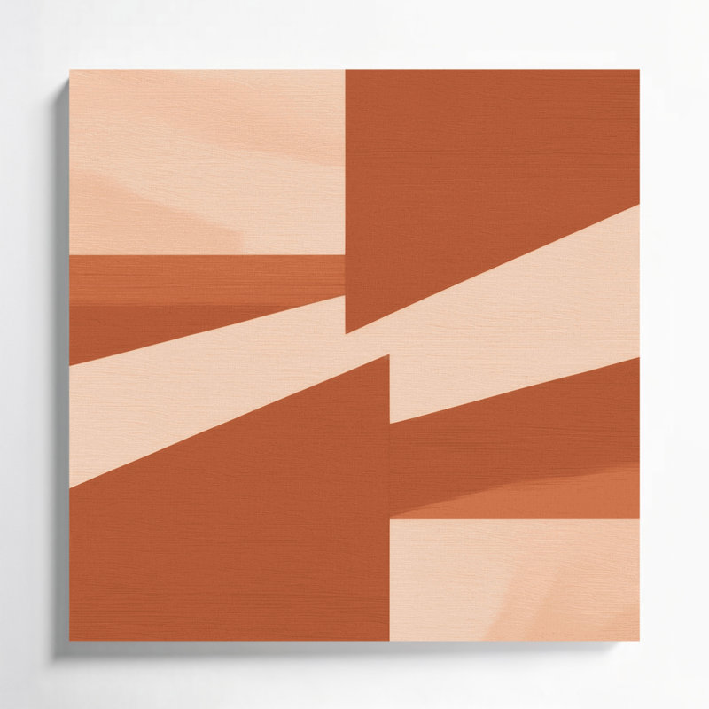 Minimalisme 27, art mural sur toile beige, H 8 po x l 8 po