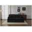 Fauteuil double méridienne, canapé-lit d'angle surdimensionné en velours côtelé avec mousse à mémoire de forme, canapé modulable à assise profonde pour salon, noir