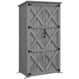 Outdoor 3 ft. W x 2 ft. D Wood Vertical Tool Shed