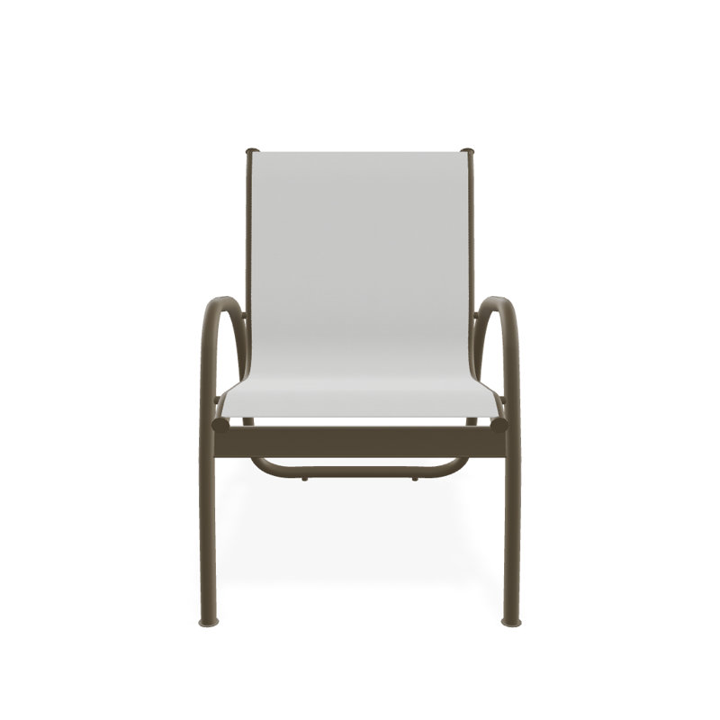 Fauteuil de patio Gardenella, Blanc 6D Sunbrella®, Bois de plage texturé