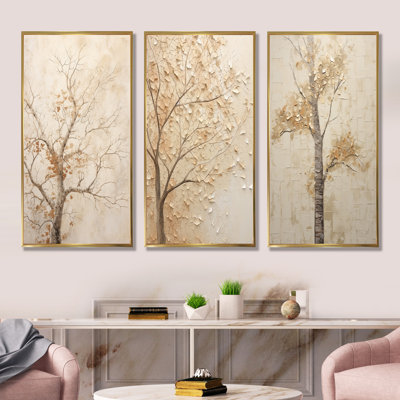 «Minimalisme», arbre d'érable beige solitude