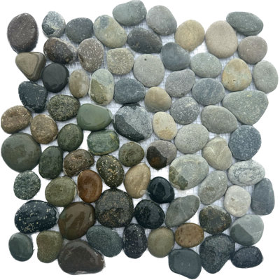 12" x 12" Natural Stone Pebbles Mosaic Wall & Floor Tile