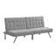 Structure en bois, pieds en acier inoxydable, futon, canapé-lit gris-1911463194