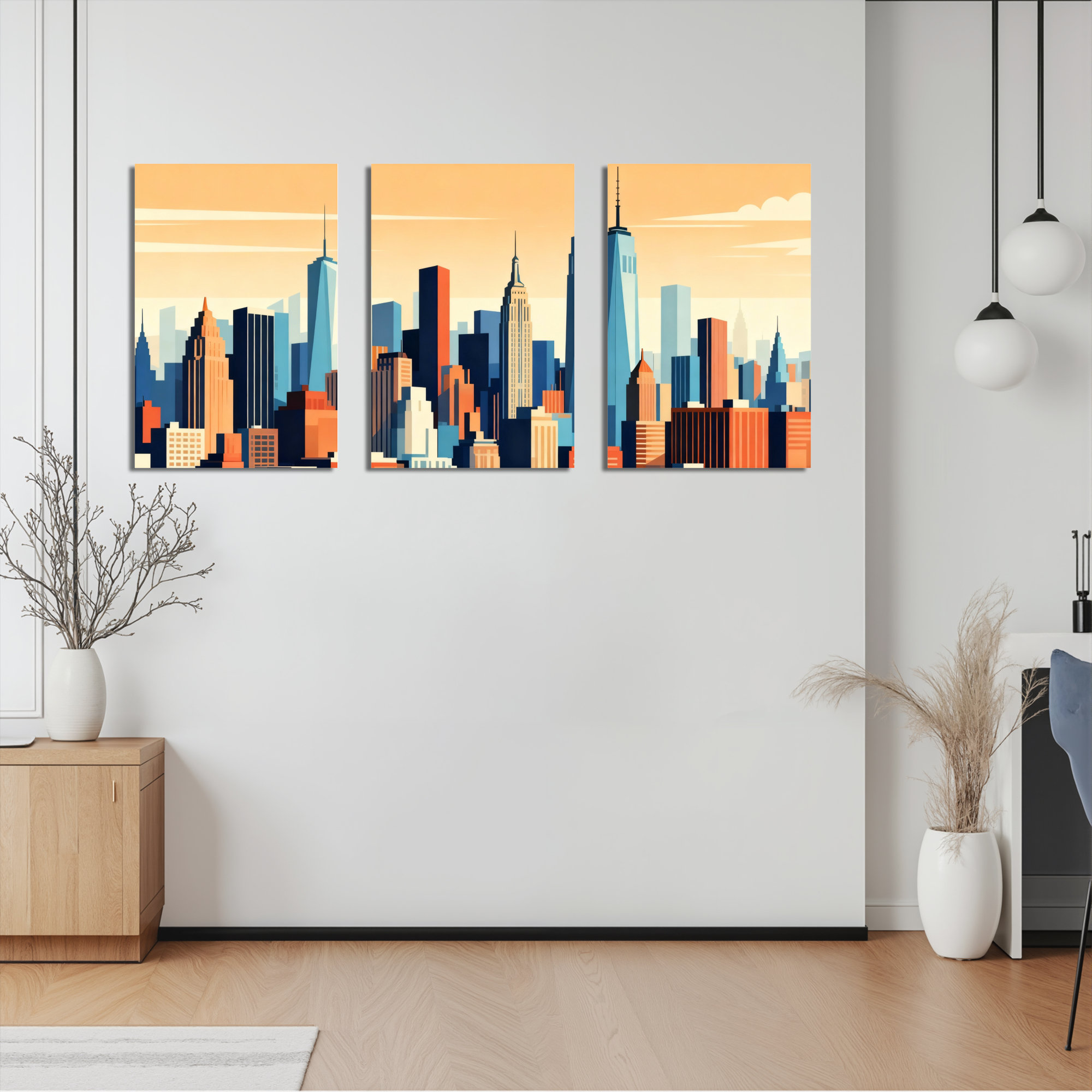 Ivy Bronx New York City Skyline Canvas Wrapped Wall Art Urban Cityscape ...