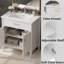 Meuble-lavabo simple 31 po avec lavabo en céramique de qualité supérieure-1692542579