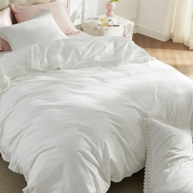 Ensemble de housse de couette Bedure, Housse de couette très grand + 2 taies décorativ