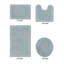Ensemble de tapis de bain réversible touffeté à 100% coton 2370 g / m² Edge - ultra doux, très absorbant, lavable à la machine, certifié OEKO-TEX, idéal pour les zones de douche, de baignoire, de meuble-lavabo et d'évier, bleu-608947796-608947802