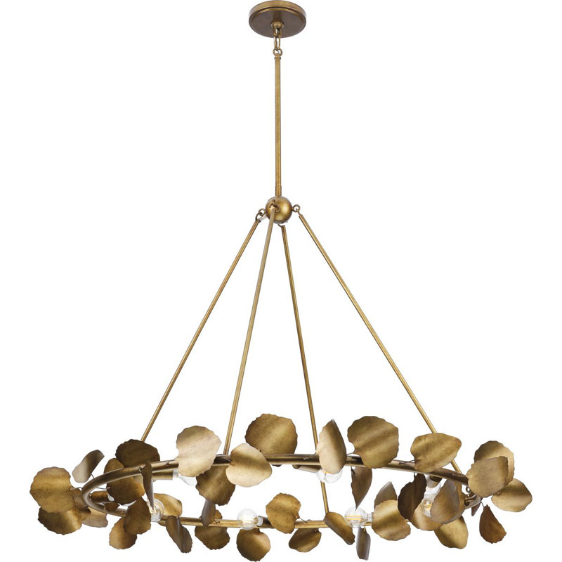Lustre 8 lumières Laurel, Dégradé doré
